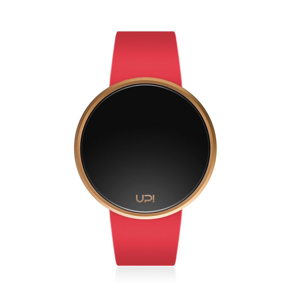 UPWATCH ROUND ROSE RED