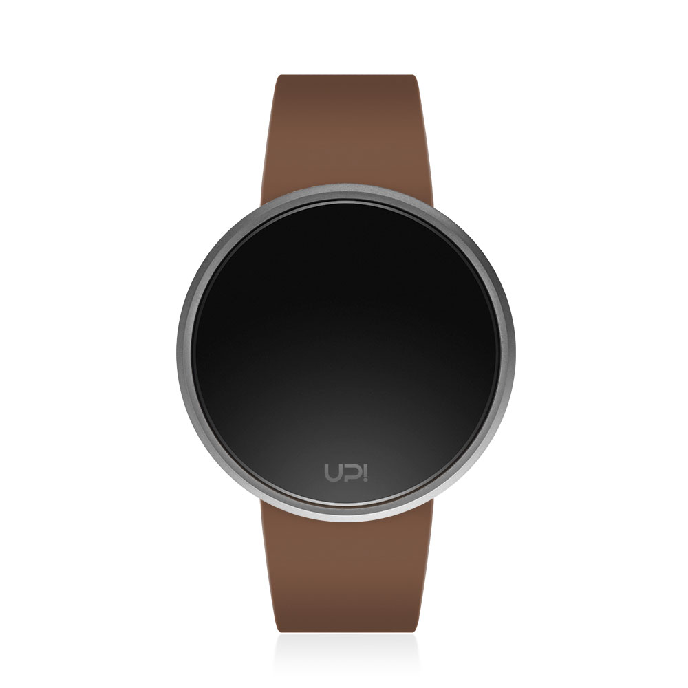 UPWATCH ROUND SILVER BROWN