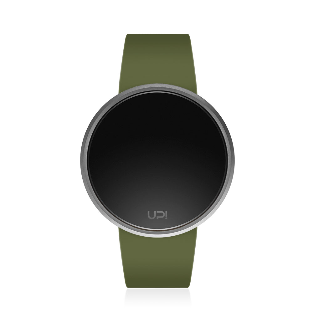 UPWATCH ROUND SILVER GREEN