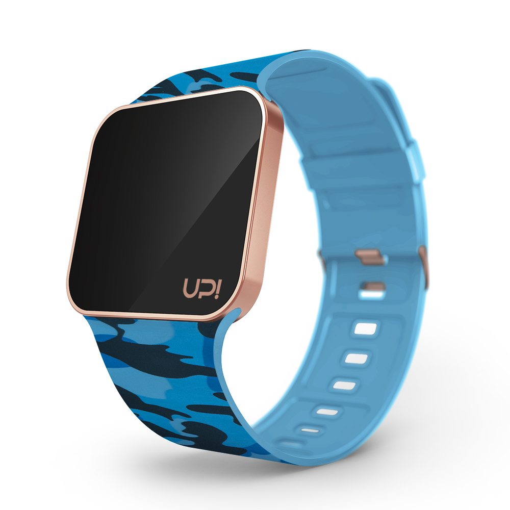 UPWATCH UPGRADE MATTE ROSE GOLD BLUE CAMOUFLAGE