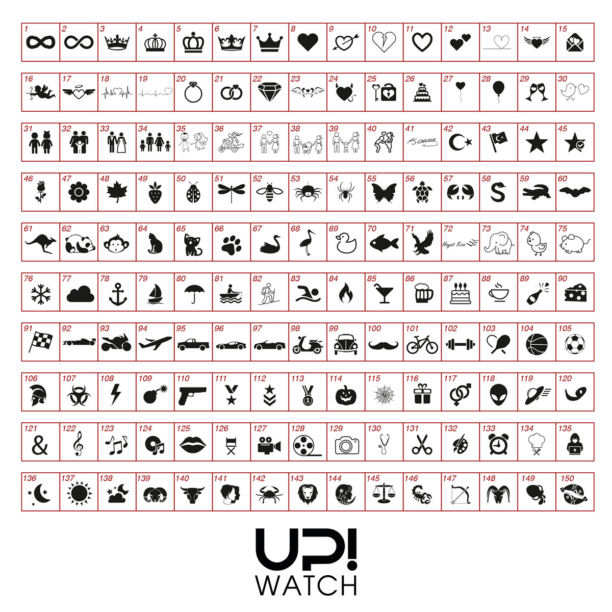 UPWATCH LED WHITE BLACK