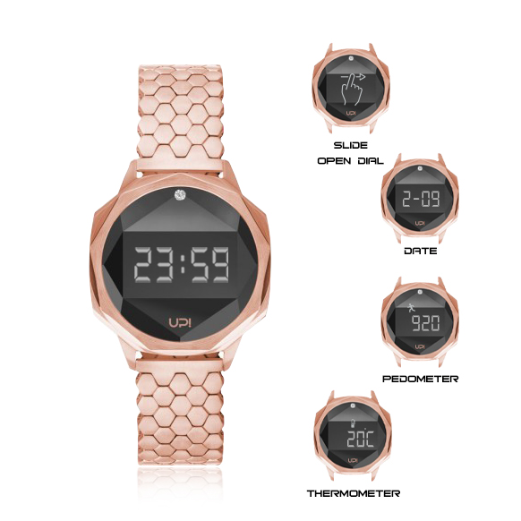 UPWATCH ICONIC ROSE ONE SET WITH SWAROVSKI® TOPAZ