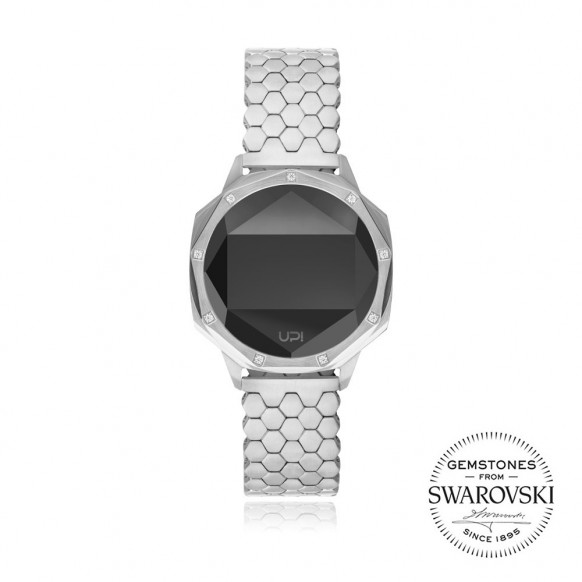 UPWATCH ICONIC SILVER NINE SET WITH SWAROVSKI® TOPAZ +