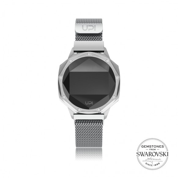 UPWATCH ICONIC SILVER SET WITH SWAROVSKI® TOPAZ LOOP BAND