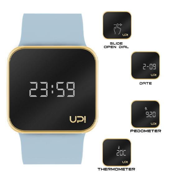 UPWATCH UPGRADE MATTE GOLD BABY BLUE