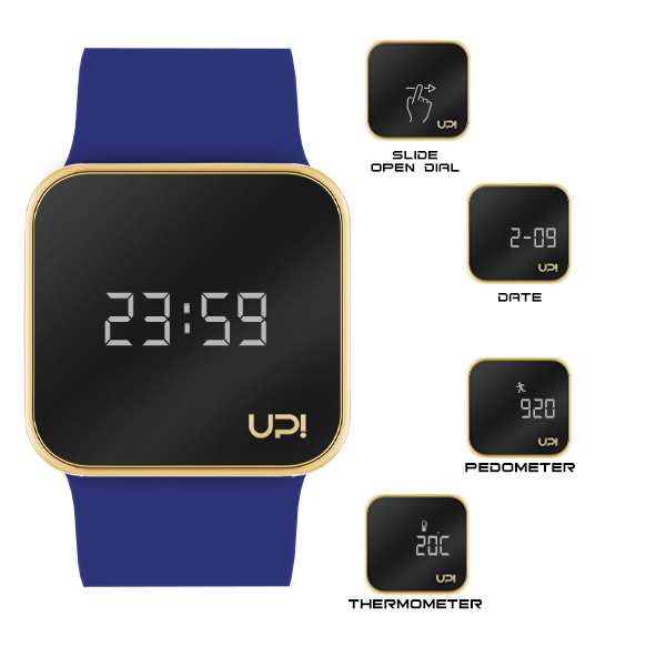 UPWATCH UPGRADE MATTE GOLD BLUE