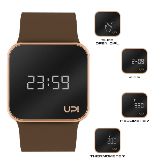 UPWATCH UPGRADE MATTE ROSE GOLD BROWN