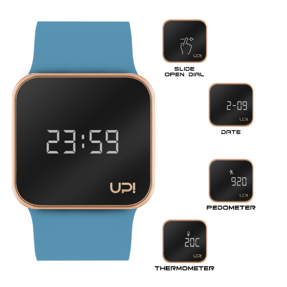 UPWATCH UPGRADE MATTE ROSE GOLD TURQUOISE