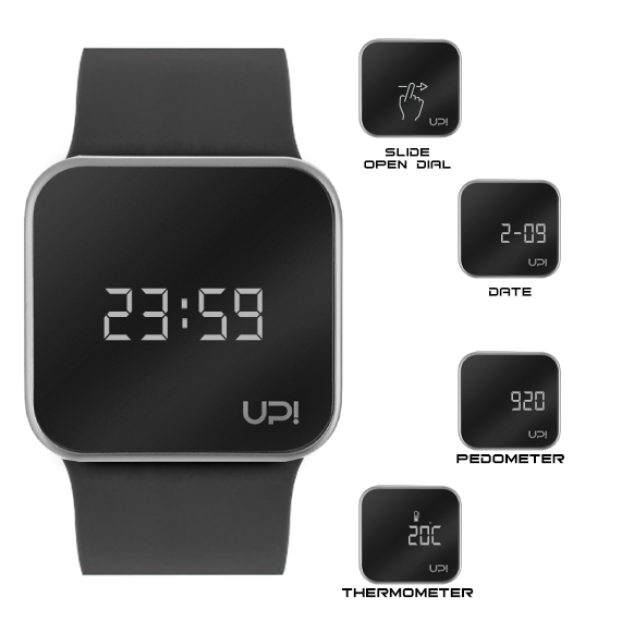 UPWATCH UPGRADE MATTE SILVER BLACK