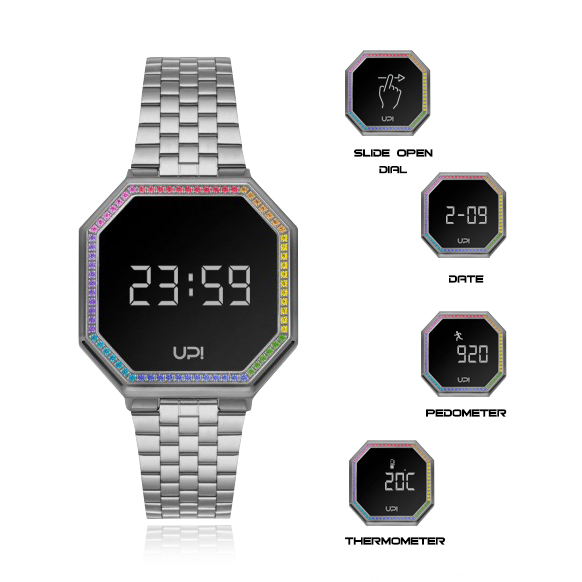 UPWATCH EDGE MINI SET WITH SWAROVSKI® ZIRCONIA COLORFUL