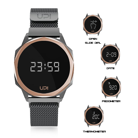 UPWATCH ICON GUN METAL LOOP BAND