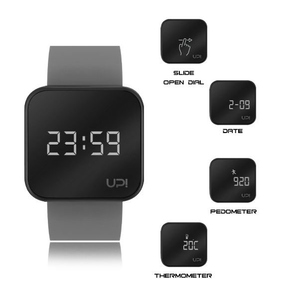 UPWATCH TOUCH BLACK GREY