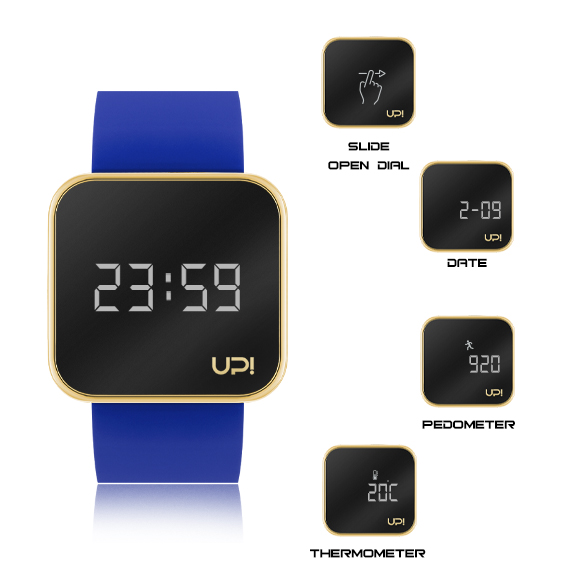 UPWATCH TOUCH SHINY GOLD BLUE +