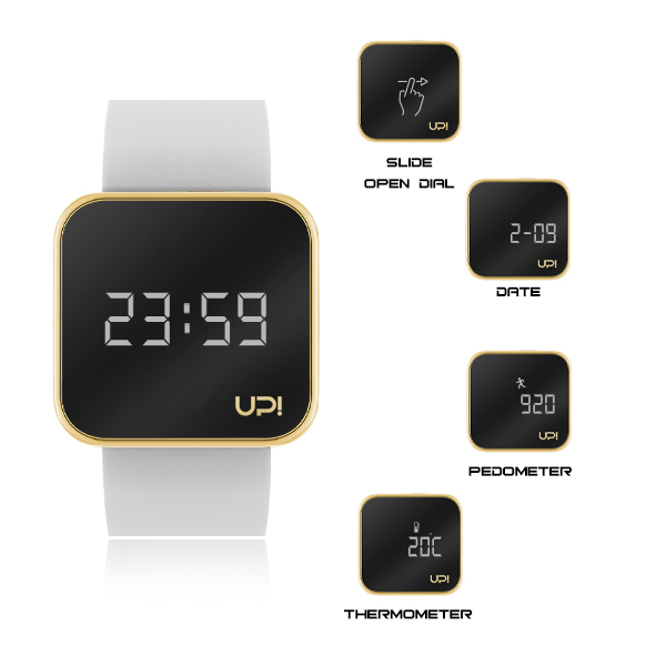 UPWATCH TOUCH SHINY GOLD WHITE +