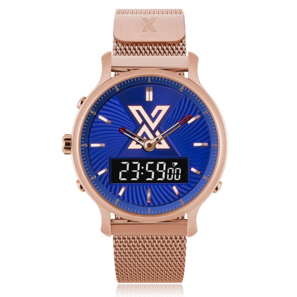 X WATCH DB ROSE BLUE