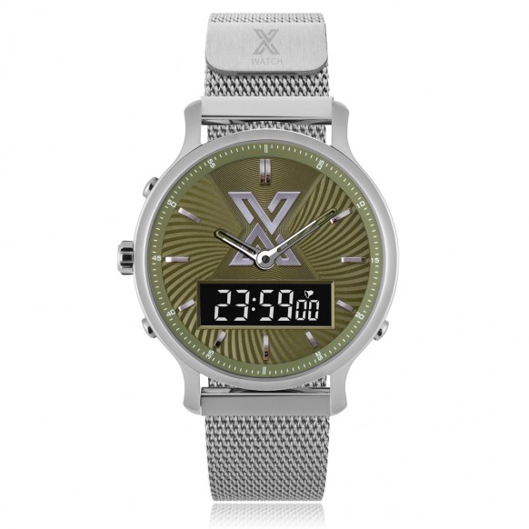 X WATCH DB SILVER GREEN