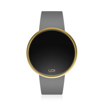 UPWATCH ROUND GOLD GREY