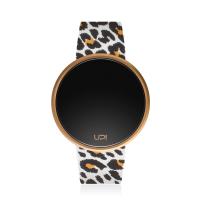 UPWATCH ROUND ROSE LEOPARD