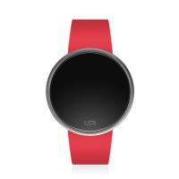 UPWATCH ROUND SILVER RED