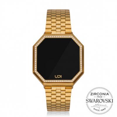 UPWATCH EDGE BIG 42MM SWAROVSKI ZIRCONIA - MATTE GOLD