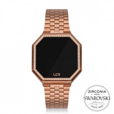 UPWATCH EDGE BIG 42MM SWAROVSKI ZIRCONIA - MATTE ROSE GOLD