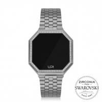 UPWATCH EDGE BIG 42MM SWAROVSKI ZIRCONIA - SILVER