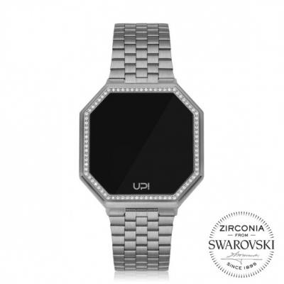 UPWATCH EDGE BIG 42MM SWAROVSKI ZIRCONIA - SILVER