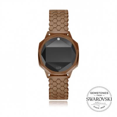 UPWATCH ICONIC BROWN ONE SET WITH SWAROVSKI® TOPAZ