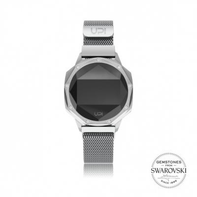 UPWATCH ICONIC SILVER SET WITH SWAROVSKI® TOPAZ LOOP BAND