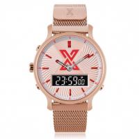 X WATCH DB STEEL ROSE RED