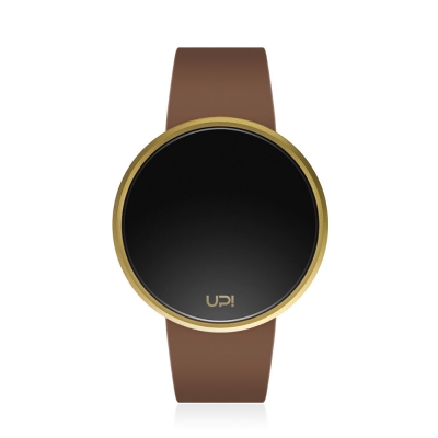 UPWATCH ROUND GOLD BROWN