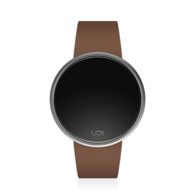 UPWATCH ROUND SILVER BROWN