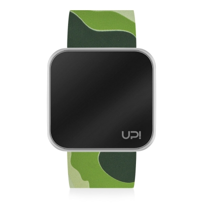 UPWATCH TOUCH SHINY SILVER GREEN CAMOUFLAGE