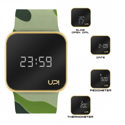 UPWATCH UPGRADE MATTE GOLD GREEN CAMOUFLAGE