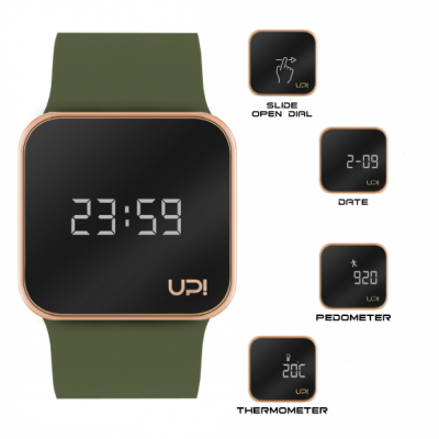 UPWATCH UPGRADE MATTE ROSE GOLD GREEN