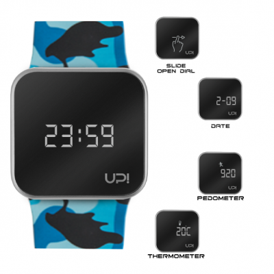 UPWATCH UPGRADE MATTE SILVER BLUE CAMOUFLAGE