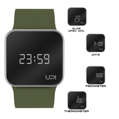 UPWATCH UPGRADE MATTE SILVER GREEN