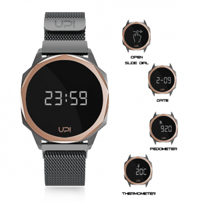 UPWATCH ICON GUN METAL LOOP BAND