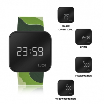 UPWATCH TOUCH BLACK GREEN CAMOUFLAGE