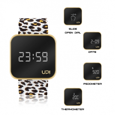 UPWATCH TOUCH SHINY GOLD LEOPARD +